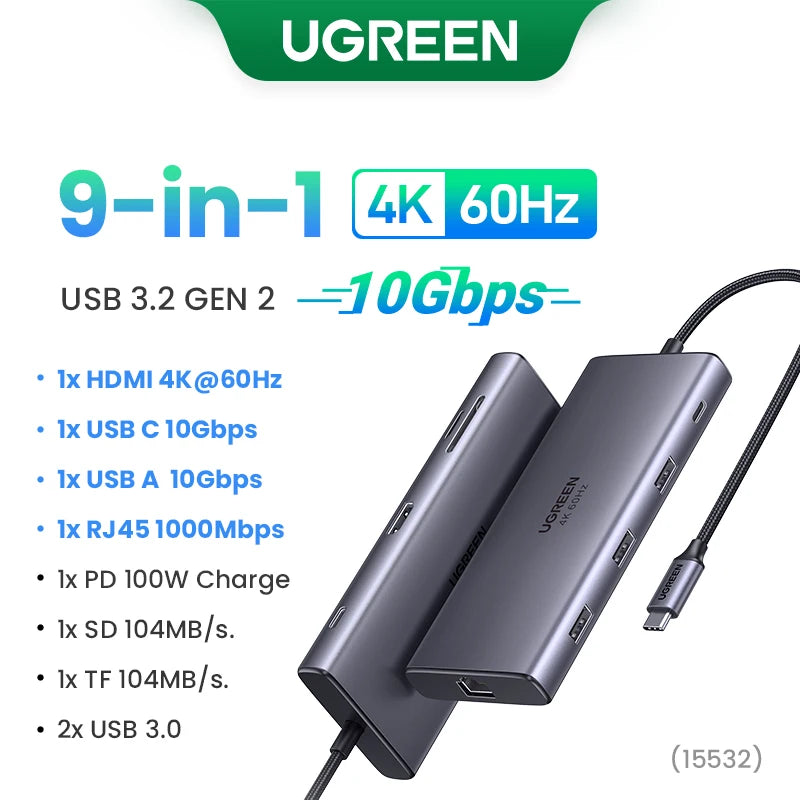 UGREEN 10Gbps USB C HUB Docking Station