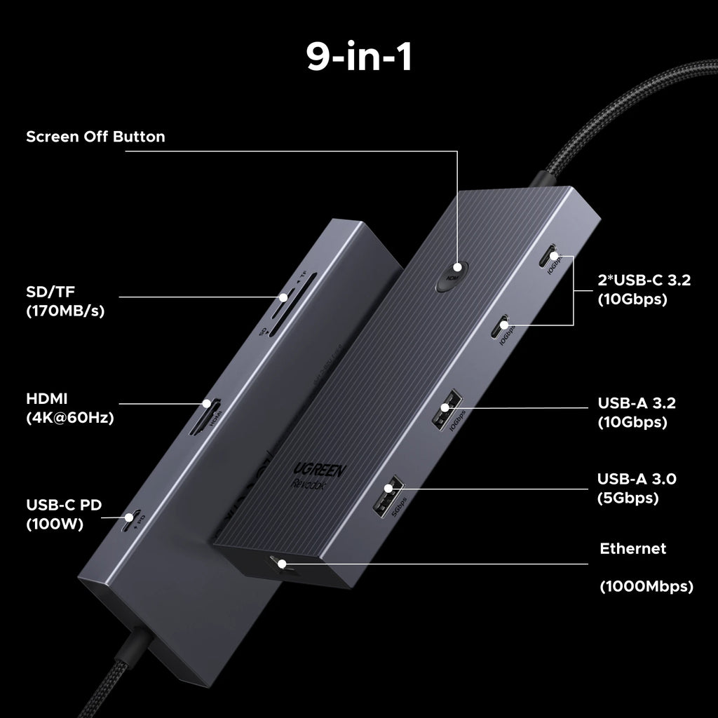 UGREEN 10Gbps USB C HUB Docking Station