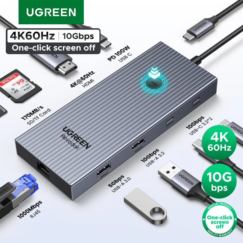 UGREEN 10Gbps USB C HUB Docking Station