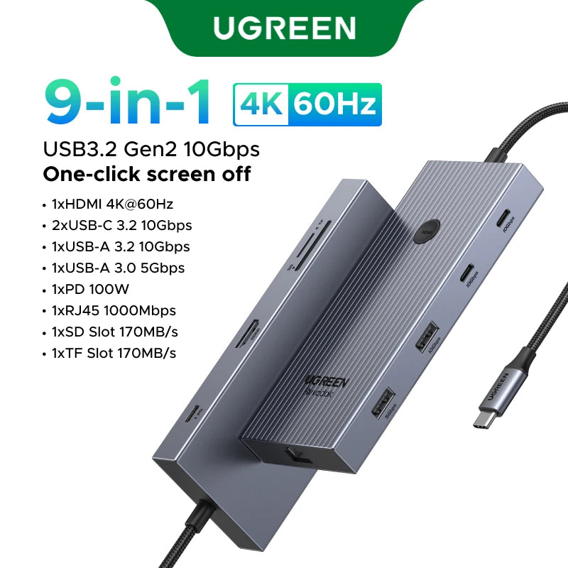 UGREEN 10Gbps USB C HUB Docking Station