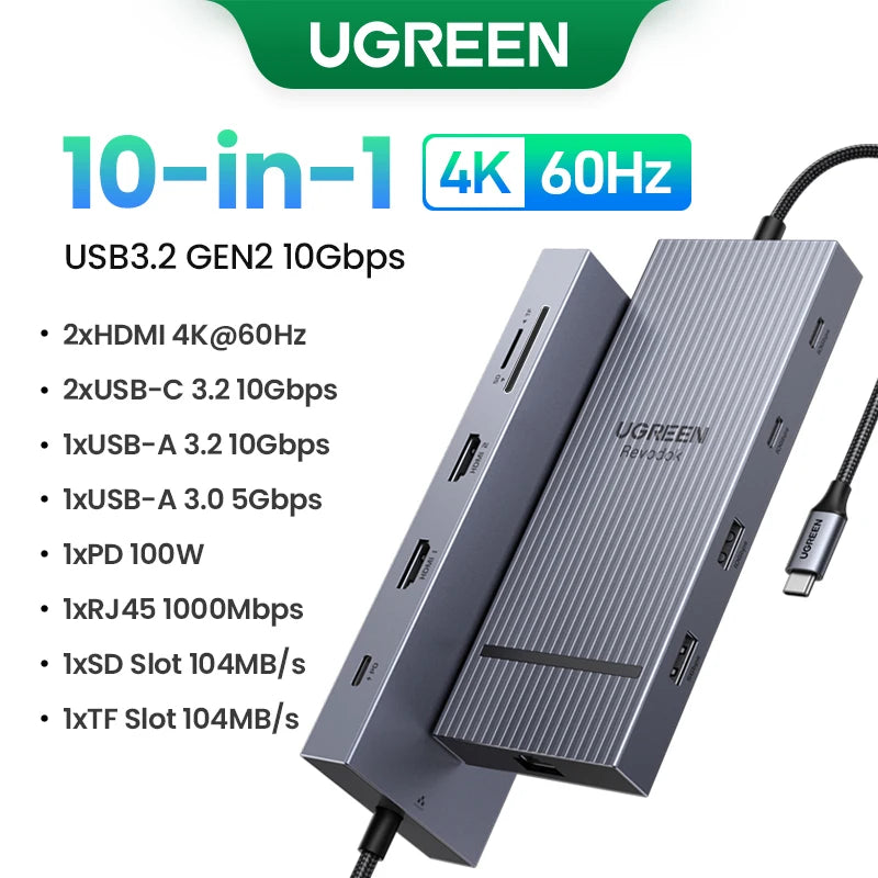 UGREEN 10Gbps USB C HUB Docking Station